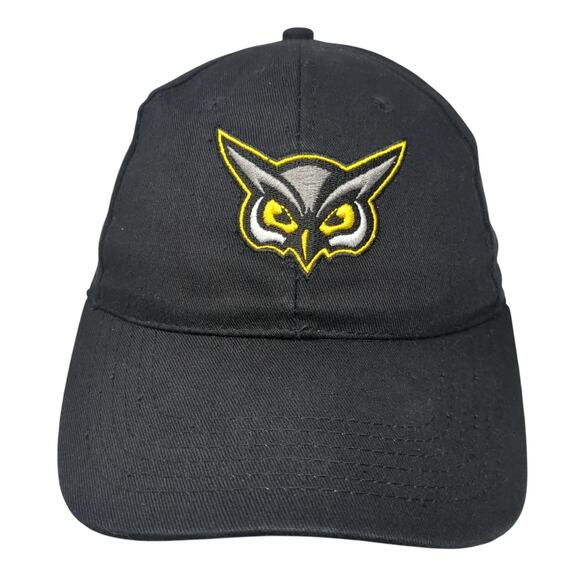 Hoots Strapback Baseball Cap Black One Size Adjustable Associated Premium Corp. - Picture 1 of 9